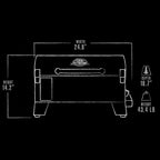 150 Wood Pellet Grill and Smoker with Flame Broiler 256 Sq In Cooking Space 180F to 500F 7 lb Hopper Black