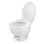 Aqua Magic VI High Profile RV Toilet White Permanent Gravity Flush Foot Pedal for Camper Van