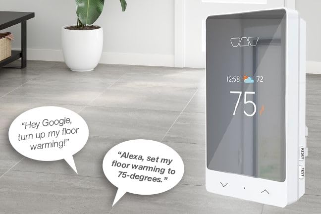 Ditra Heat ERS1 Smart Thermostat Floor Warming System with Programmable WiFi Mobile App Control