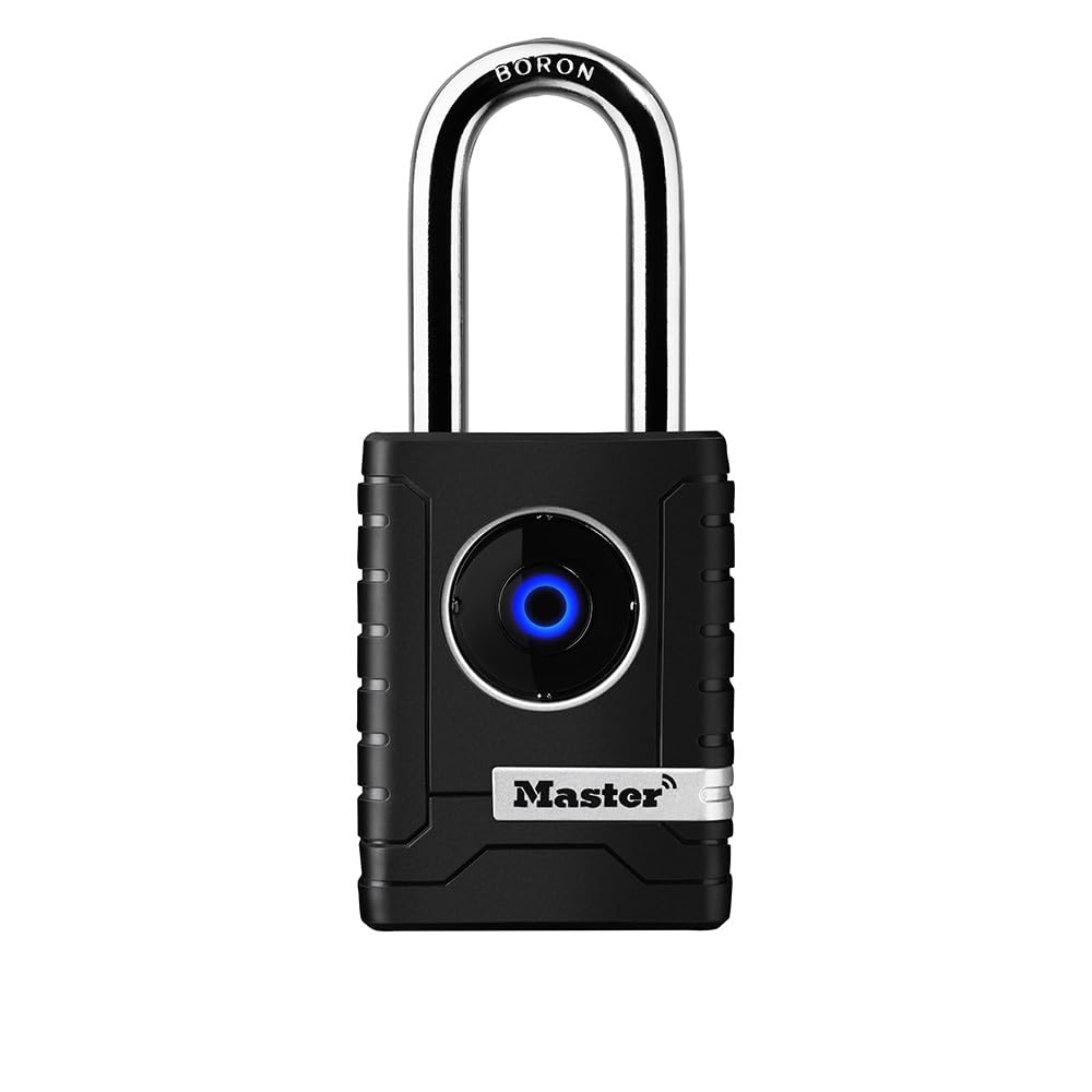 Bluetooth Smart Padlock Outdoor Keyless Security Smart Lock Black Weather Resistant 4401LHEC