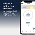Wall Mounted Smart Garage Door Opener with Battery Backup WiFi App and Smartphone Remote Control