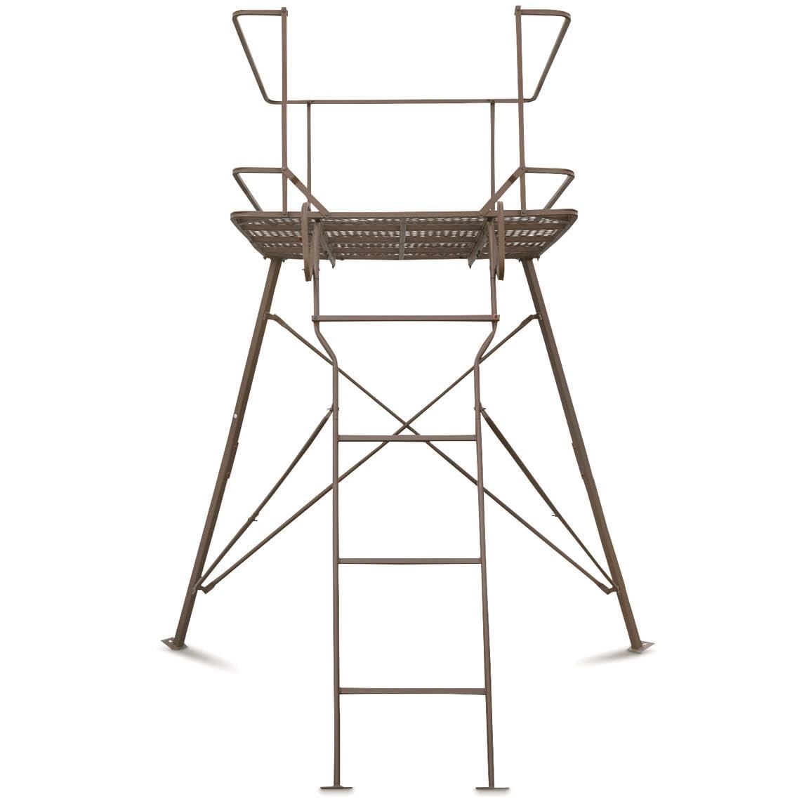 6 Foot Tripod Hunting Tower Blind 2 Man Elevated Stand Hunting Gear Equipment Accessories 4 by 4