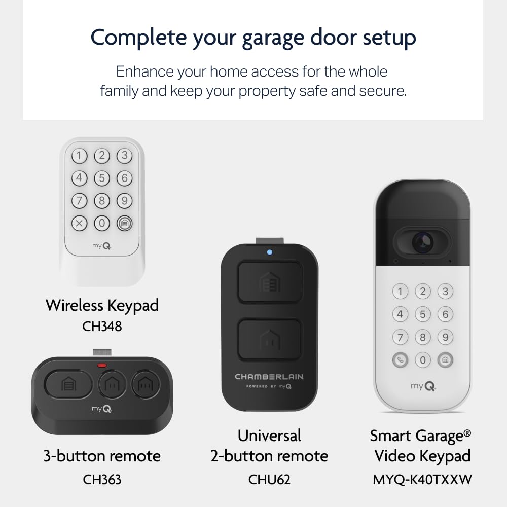 Wall Mounted Smart Garage Door Opener with Battery Backup WiFi App and Smartphone Remote Control
