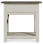 Bolanburg Narrow End Table with Built In Charging Station USB Ports Living Room Bedroom Furniture
