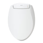 L60EW LumaWarm Heated Nightlight Elongated Toilet Seat White Warm Heated Seat for Bathroom