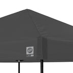 Ambassador Instant Pop Up Canopy Tent 10x10 ft with Roller Bag and 4 Piece Spike Set Steel Gray