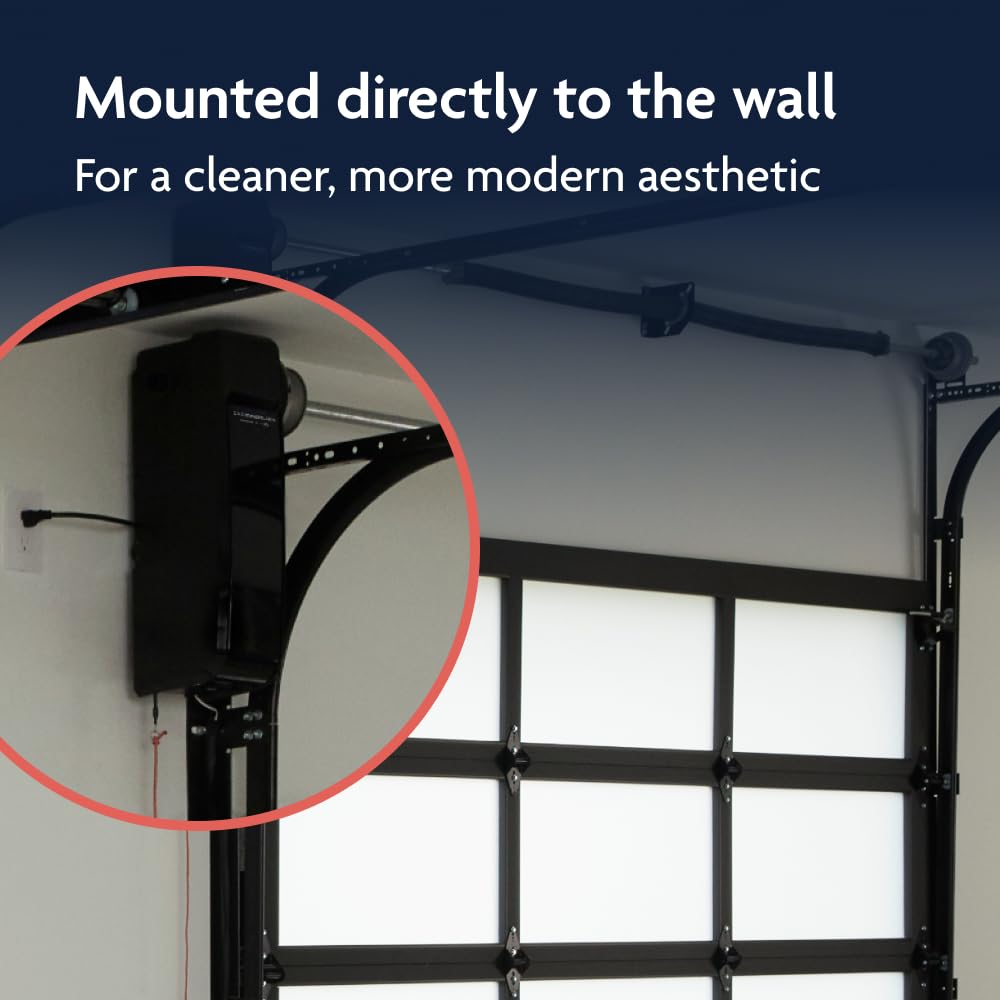 Wall Mounted Smart Garage Door Opener with Battery Backup WiFi App and Smartphone Remote Control