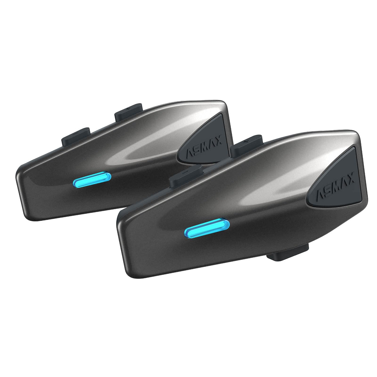 S1 Motorcycle Bluetooth Headset with Smart Voice Control 2 Pack Helmet Intercom Headset for Riders