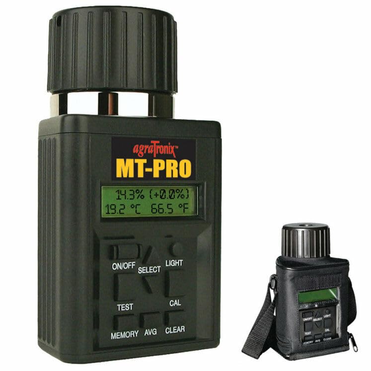 MT-Pro Portable Grain Moisture Tester with Digital Meter Readout and Carry Case for Accurate Testing