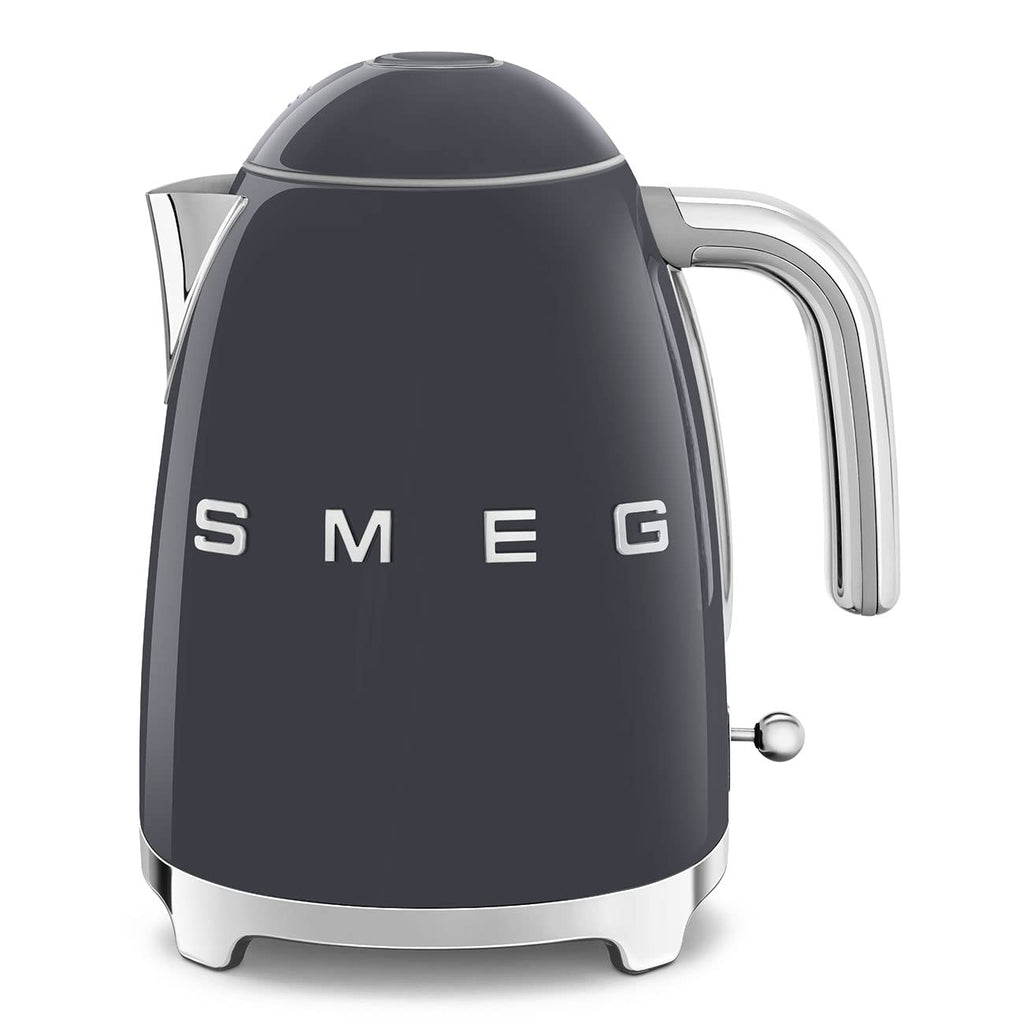 KLF03 Electric Kettle 1.7L 7 Cup Retro Hot Water Boiler Fast Boiling Auto Shut Off Soft Open Lid Grey Renewed
