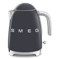 KLF03 Electric Kettle 1.7L 7 Cup Retro Hot Water Boiler Fast Boiling Auto Shut Off Soft Open Lid Grey Renewed