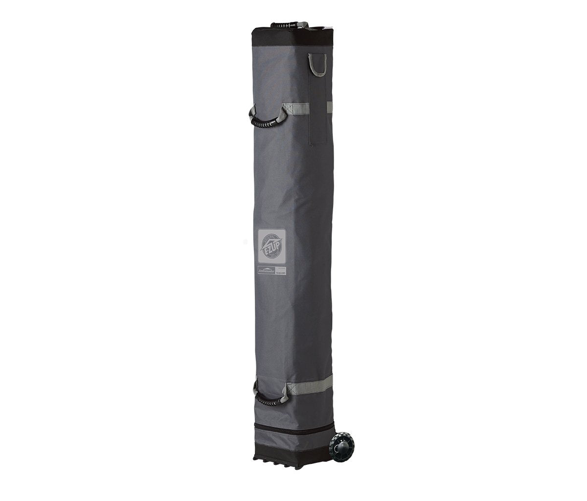 Ambassador Instant Pop Up Canopy Tent 10x10 ft with Roller Bag and 4 Piece Spike Set Steel Gray