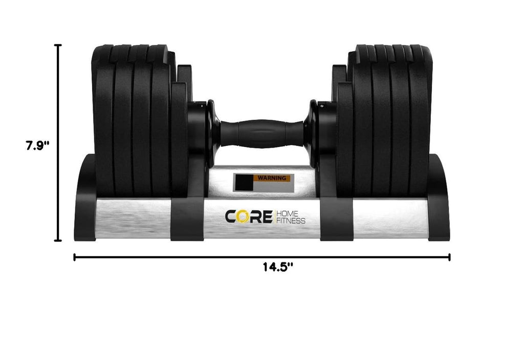 Adjustable Dumbbell Weight Set Compact All in One Home Gym Strength Training Fitness Equipment