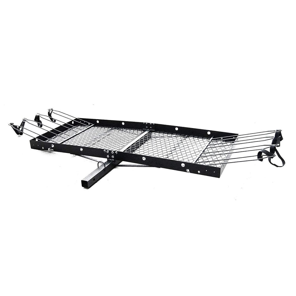 Cargo Carrier with Bike Rack 500 lb Capacity Black Heavy Duty Steel Fits 2 Inch Tow Receiver