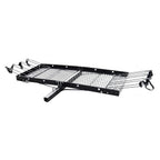 Cargo Carrier with Bike Rack 500 lb Capacity Black Heavy Duty Steel Fits 2 Inch Tow Receiver