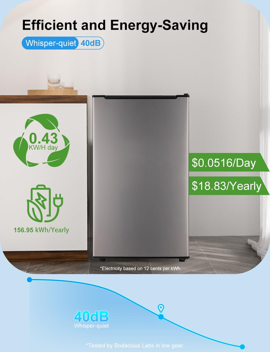 3.2 Cu Ft Mini Freezer Compact Upright Small Freezer Silver for Home Office Dorm Garage Bedroom