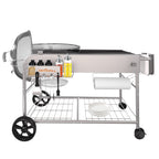 Grill table stand cart for 22 and 18 Original Kettle JumboJoe Master Touch Performer charcoal prep accessories
