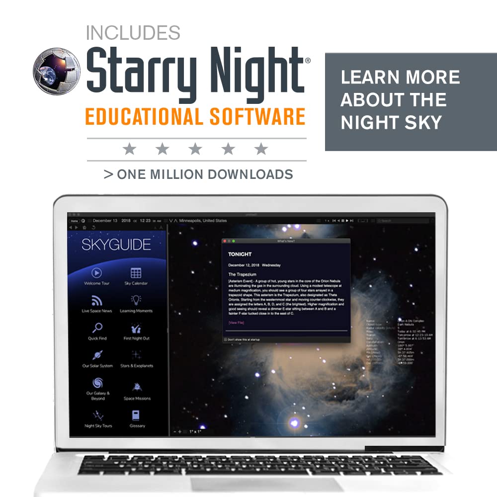 StarSense Explorer LT 114AZ Newtonian Smartphone Guided Telescope for Astronomy Beginners and Adults