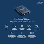 USB PC oscilloscope 2 channel 10 MHz bandwidth model 2204A portable for testing and measurement