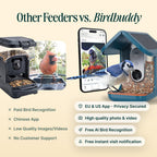 Pro Solar Smart Bird Feeder with Camera AI Bird Identification 2K Video for Outdoor Garden