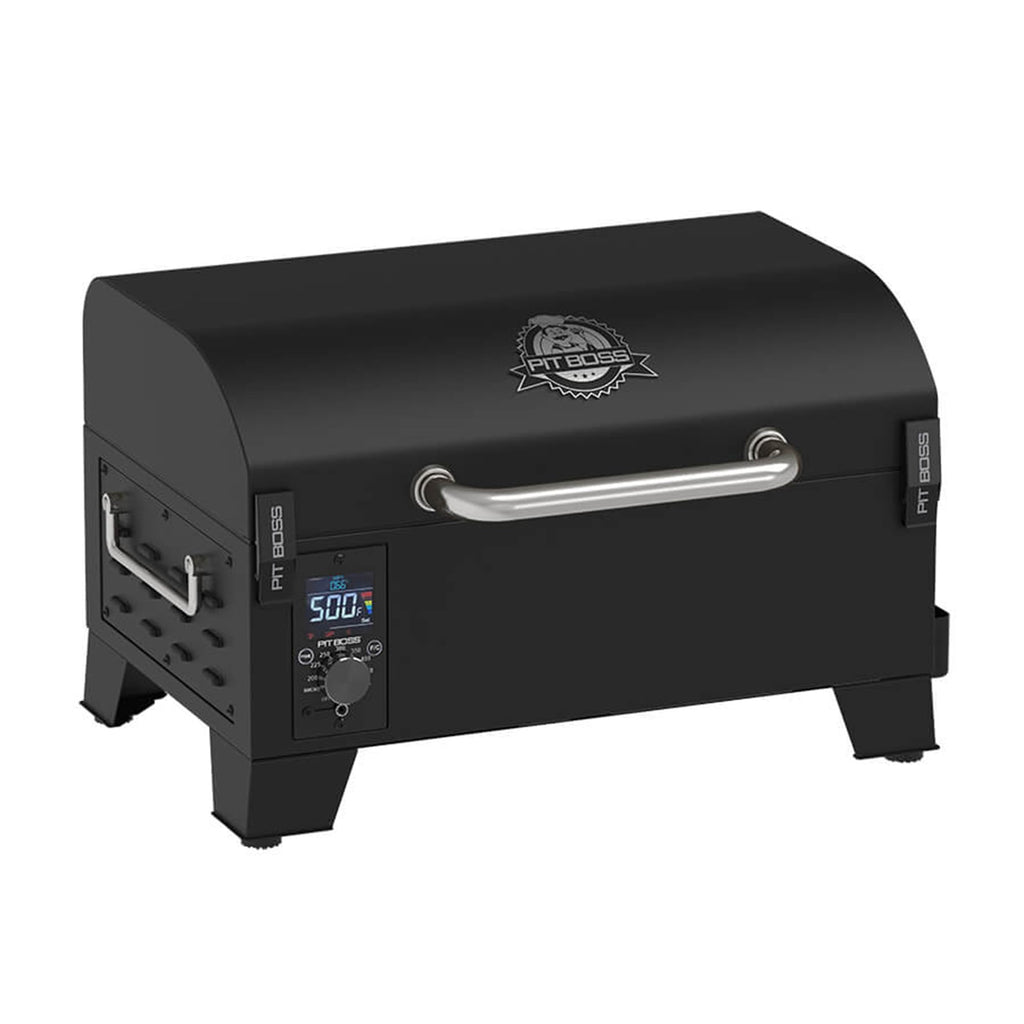 150 Wood Pellet Grill and Smoker with Flame Broiler 256 Sq In Cooking Space 180F to 500F 7 lb Hopper Black