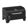 150 Wood Pellet Grill and Smoker with Flame Broiler 256 Sq In Cooking Space 180F to 500F 7 lb Hopper Black