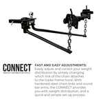 Connect Weight Distribution Hitch Heavy Duty Towing Trailer Hitch Adjustable Sway Control System