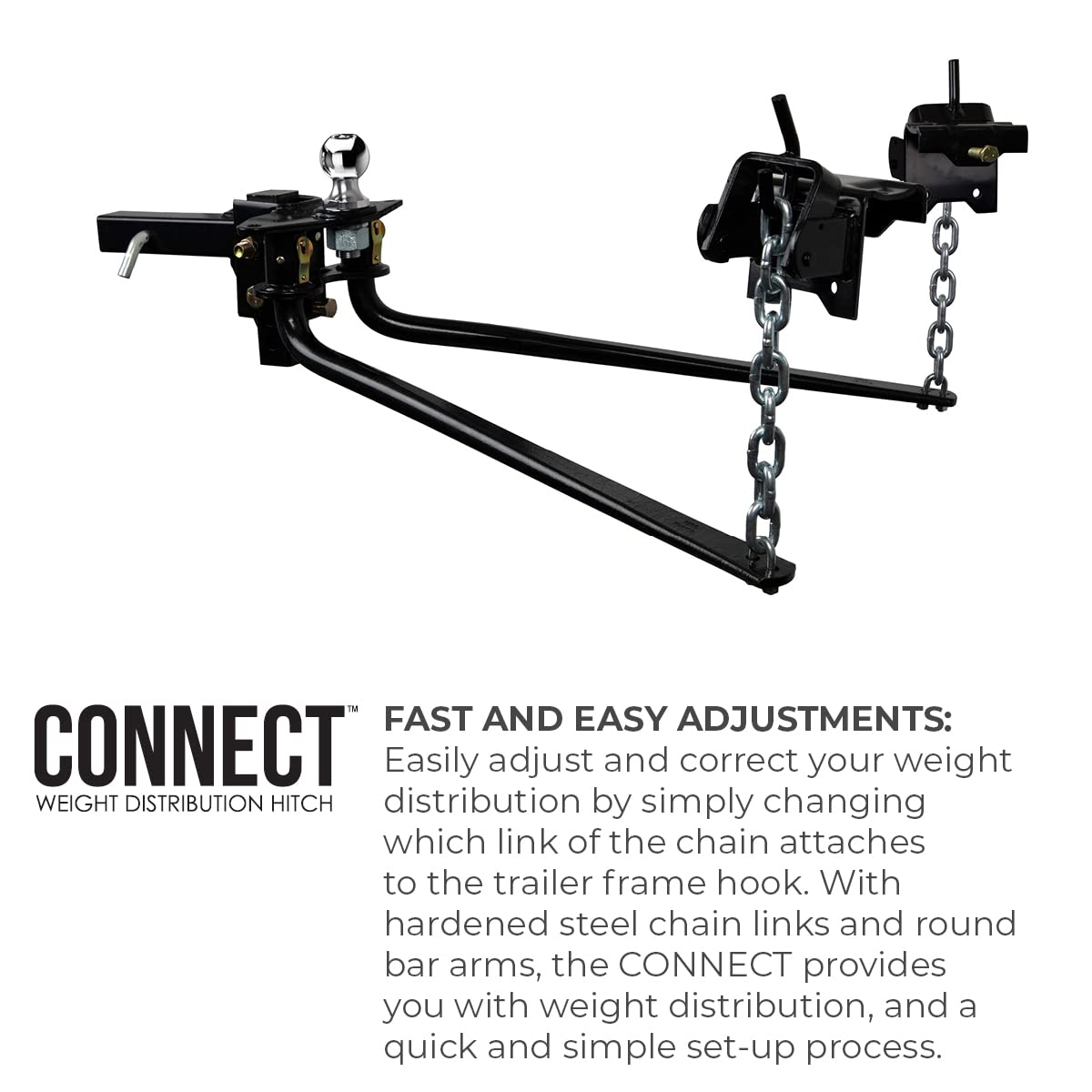 Connect Weight Distribution Hitch Heavy Duty Towing Trailer Hitch Adjustable Sway Control System