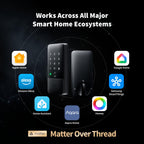 UWB Smart Lock U400 with Apple Home Key Fingerprint Deadbolt Keyless Entry for Home Door Black
