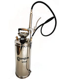 SP8A Stainless Steel Sprayer 2 Gallon Metallic Heavy Duty Garden Pump Sprayer Portable Durable