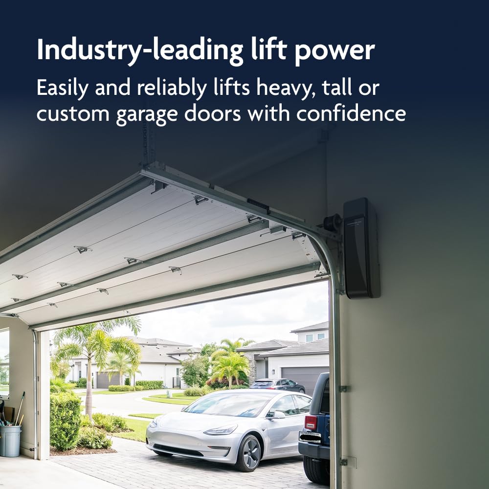 Wall Mounted Smart Garage Door Opener with Battery Backup WiFi App and Smartphone Remote Control