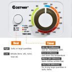 Small 1.5 Cu Ft Portable Clothes Dryer 850W Compact Laundry Dryer for Apartment RV Dorm White