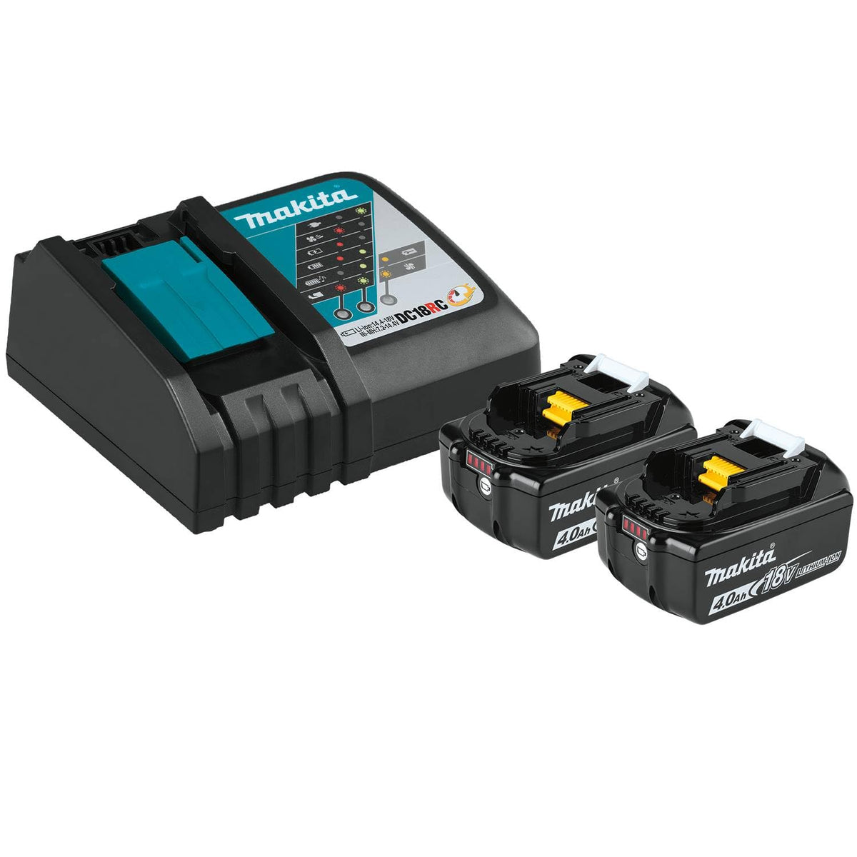 BL1840BDC2X 18V LXT Lithium Ion Battery and Rapid Optimum Charger Starter Pack 4.0Ah for Cordless Tools