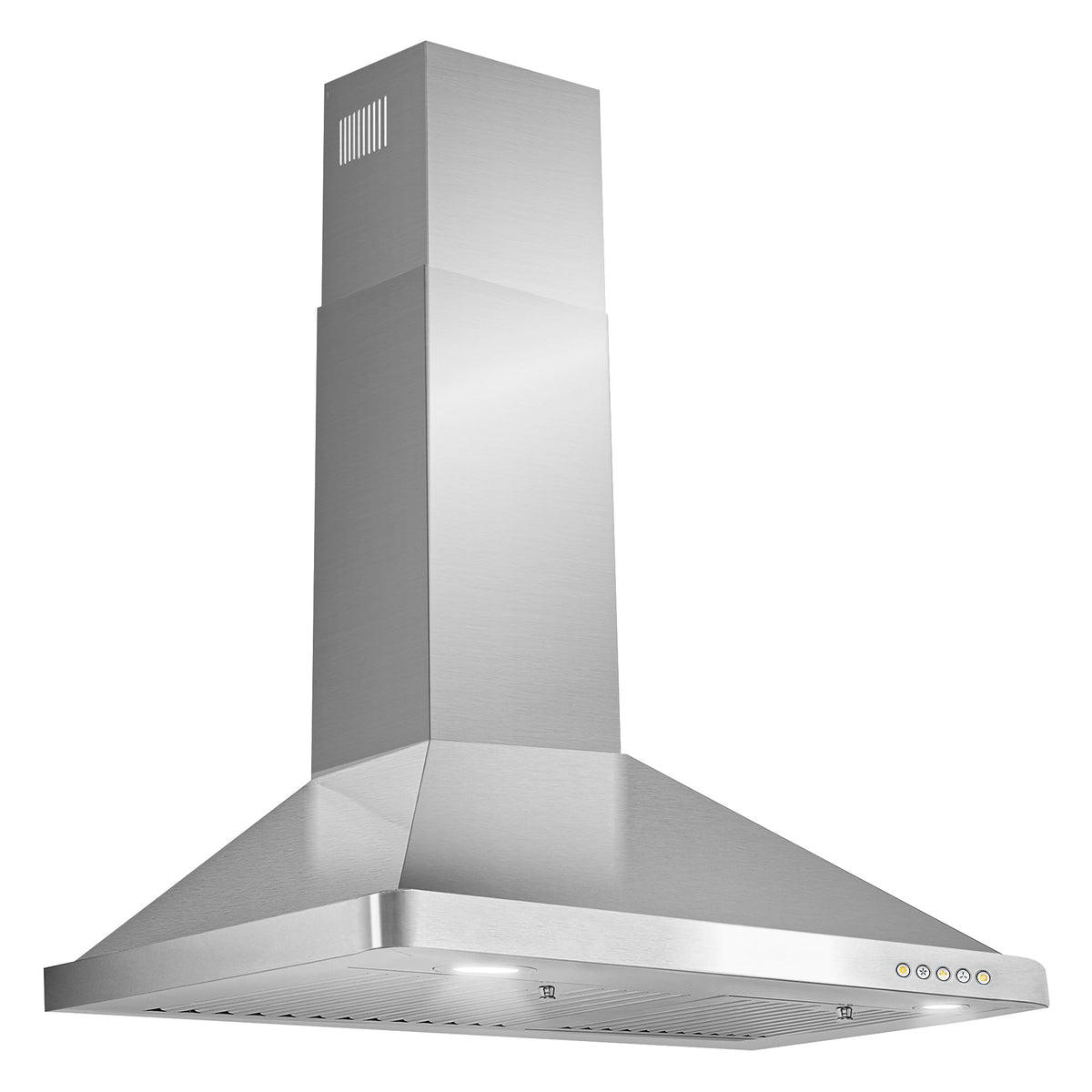 30 in 380 CFM ducted wall mount range hood LED stainless steel kitchen exhaust vent fan for home