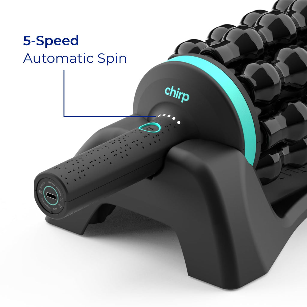 RPM Rolling Percussive Massager Deep Tissue Muscle and Back Roller for Full Body Muscle Recovery