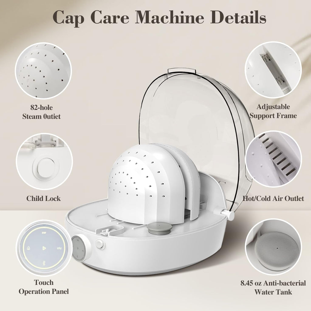 Cap care machine steam hot and cold wind iron dry restore misshapen hat cap natural shape keep clean shaped