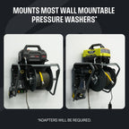 100 ft Pressure Washer Hose Reel Wall Mount 3/8 and 5/16 Lines Heavy Duty Outdoor Cleaning