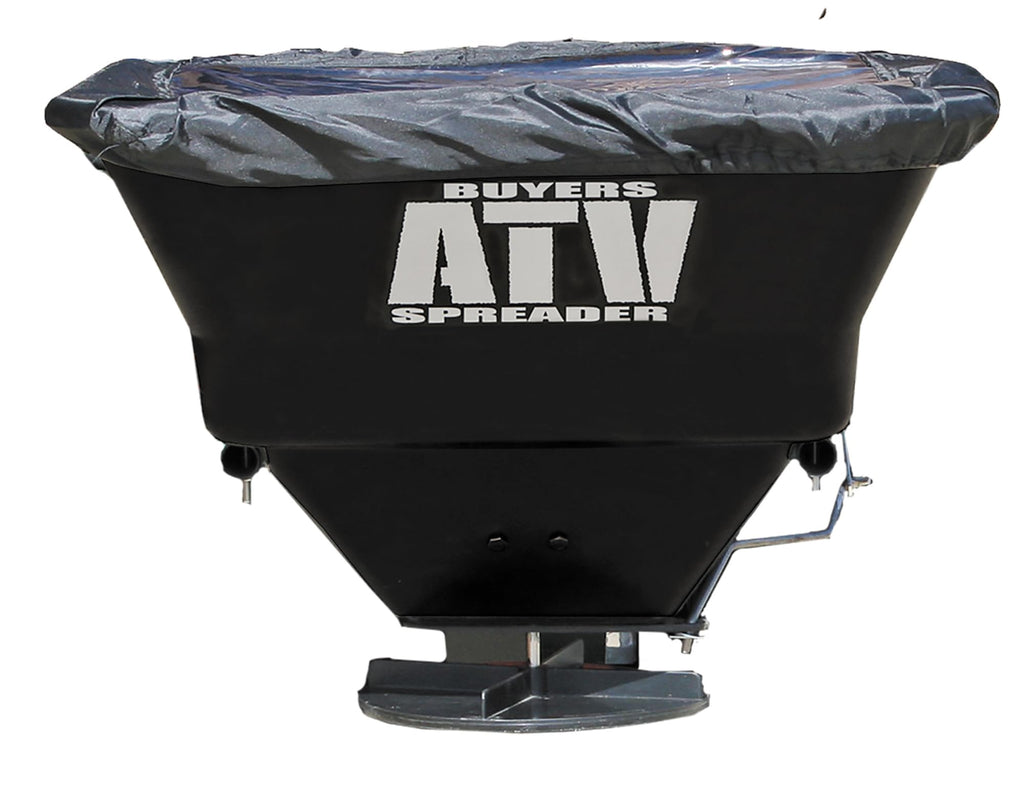 ATVS100 100 lb ATV rear rack mount broadcast spreader for efficient seed and fertilizer spreading