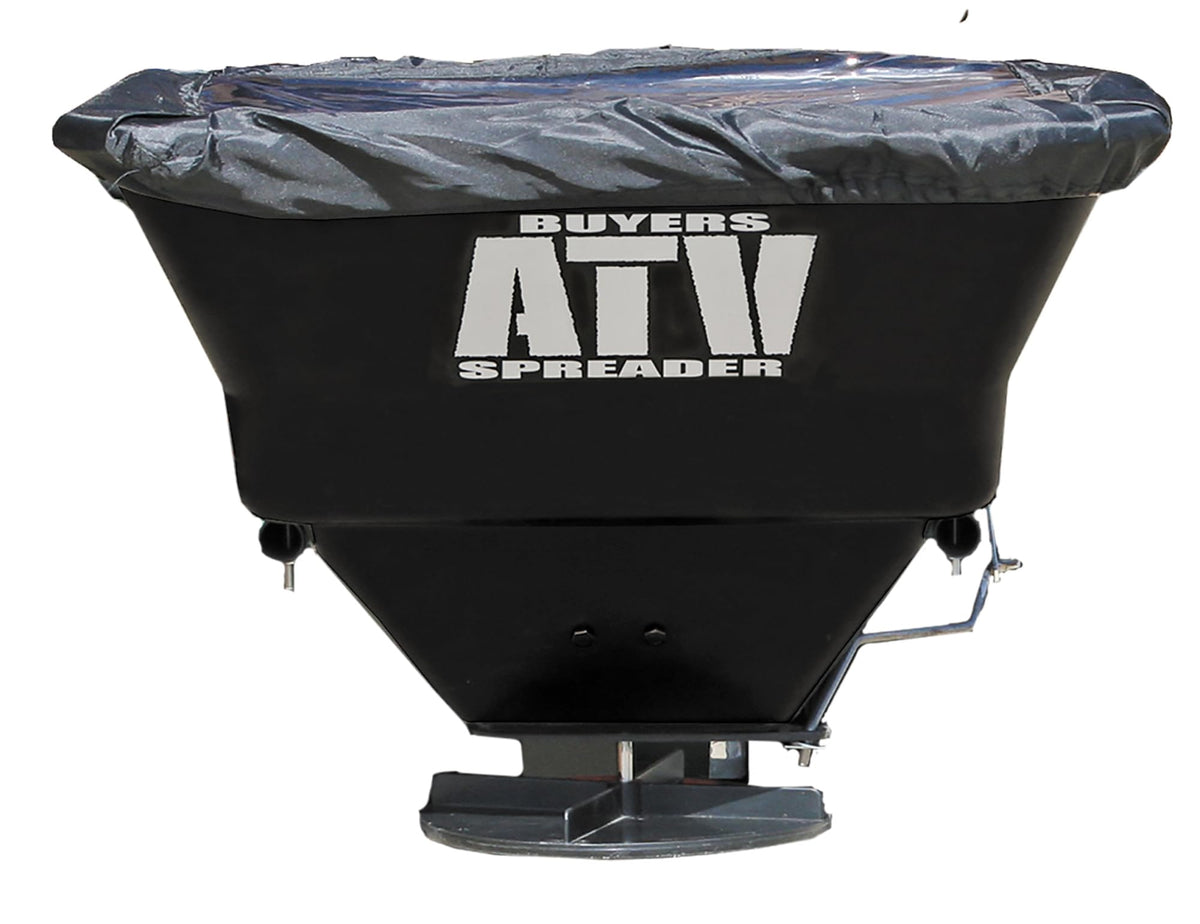 ATVS100 100 lb ATV rear rack mount broadcast spreader for efficient seed and fertilizer spreading