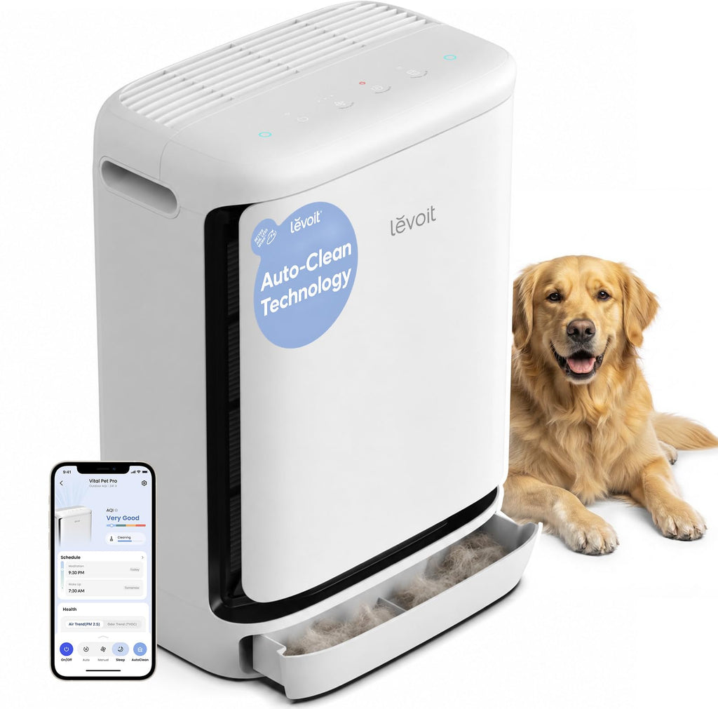 Smart pet air purifier for home pets large room Vital Pet Pro white air cleaner with odor control