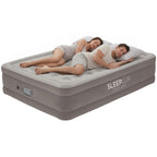 Dream 18 inch queen air mattress luxury raised with built in dual pump for home camping guests