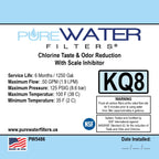 KQ8 Water Filter Kit Replacement Cartridge for Commercial Coffee Brewers Filtration System