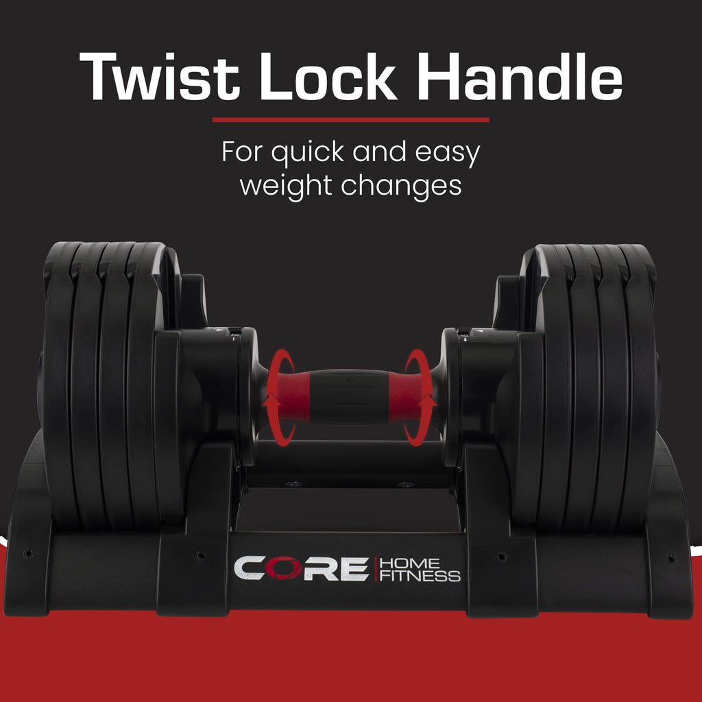 Adjustable Dumbbell Weight Set Compact All in One Home Gym Strength Training Fitness Equipment