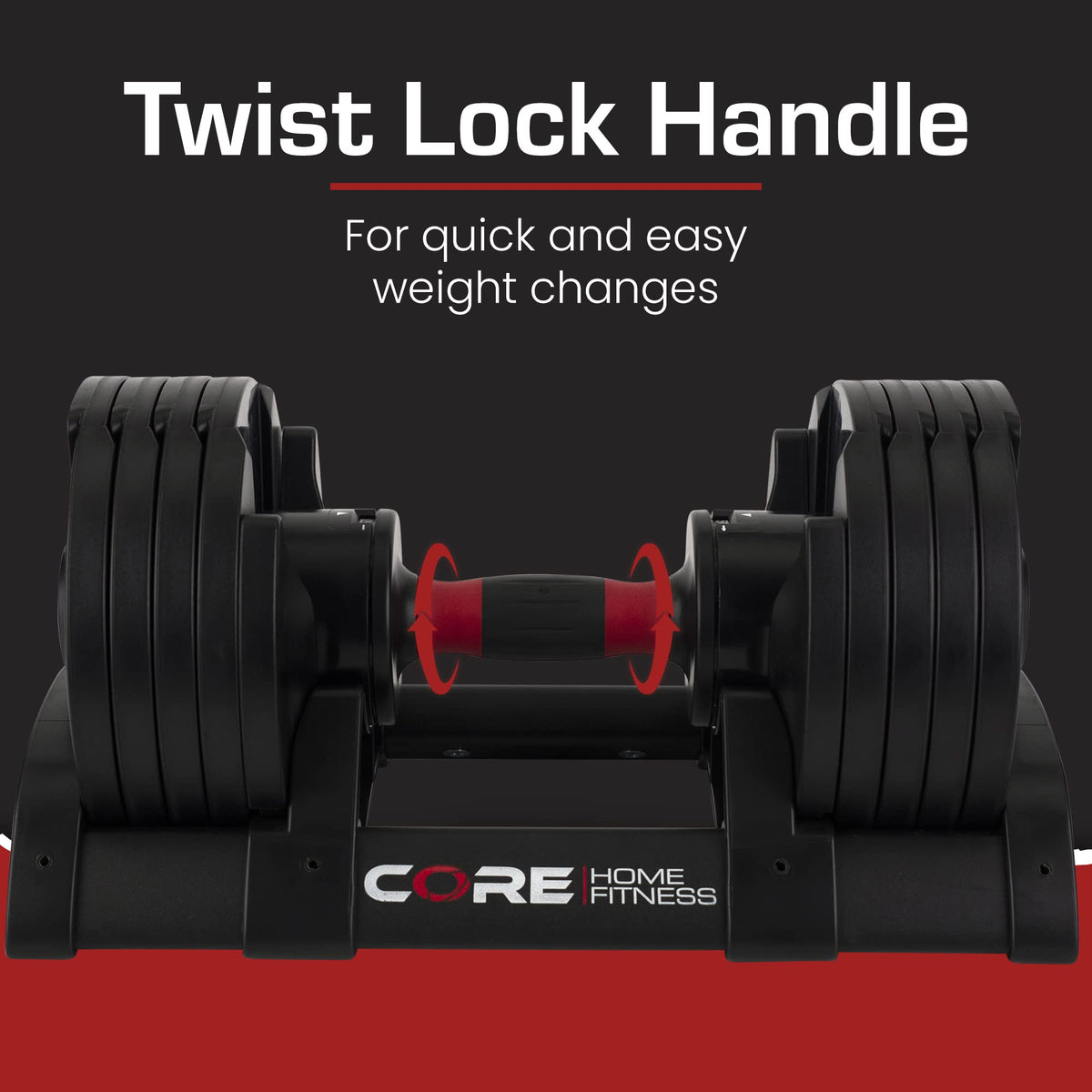 Adjustable Dumbbell Weight Set Compact All in One Home Gym Strength Training Fitness Equipment