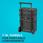 BDST60500APB Stackable Storage System 3 Piece Set with Small Deep Toolbox and Rolling Tote