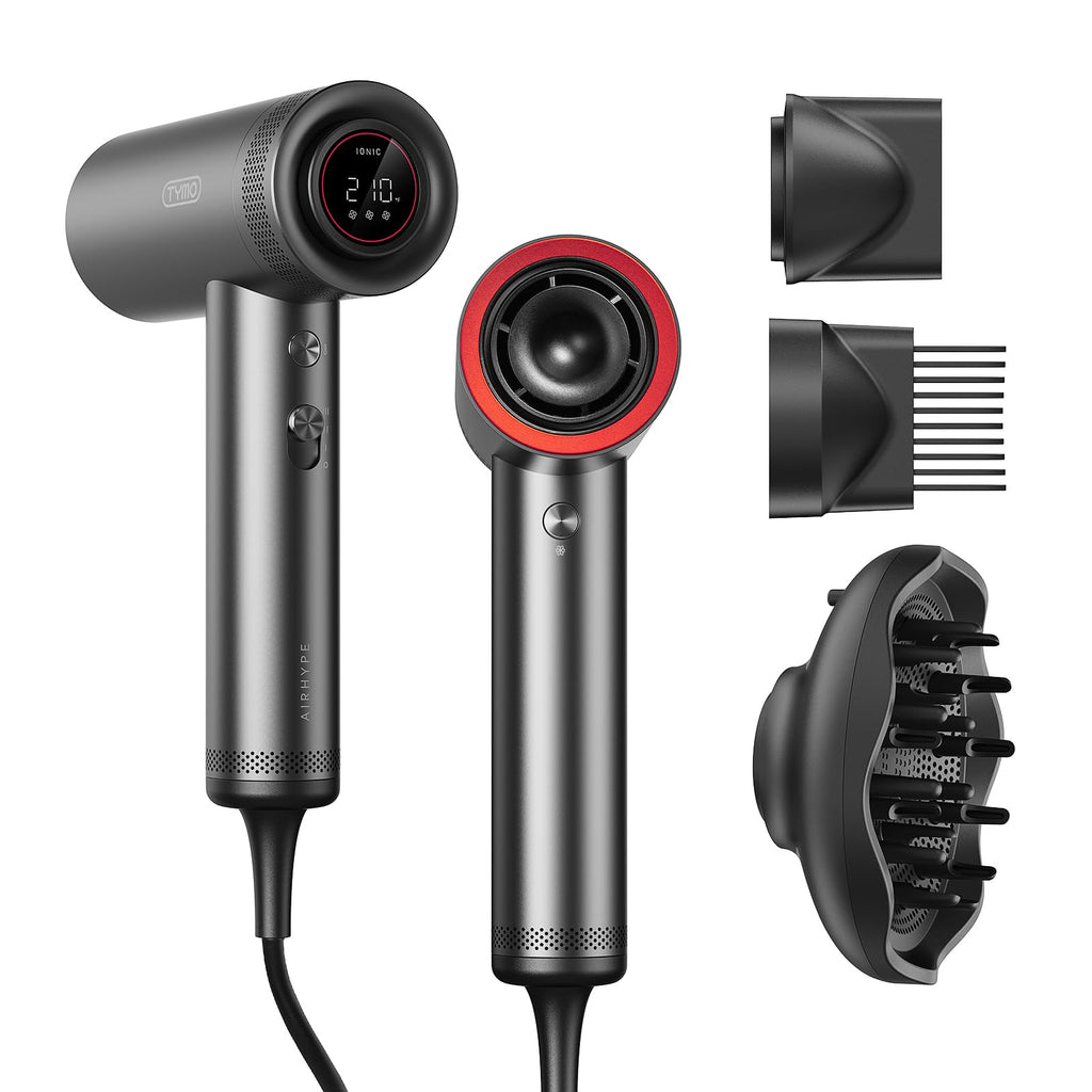 Blow Dryer with Comb and Diffuser 110000RPM Professional Ionic Hair Dryer for Fast Salon Drying