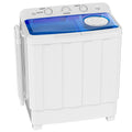 Portable 28lbs Twin Tub Washer with Drain Pump Semi automatic 18lbs Washer 10lbs Spinner Combo for Dorms RVs