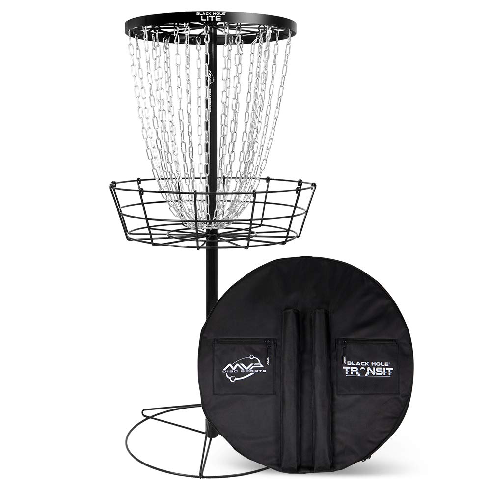 Disc Sports Black Hole Lite 24-Chain Disc Basket with Transit Bag