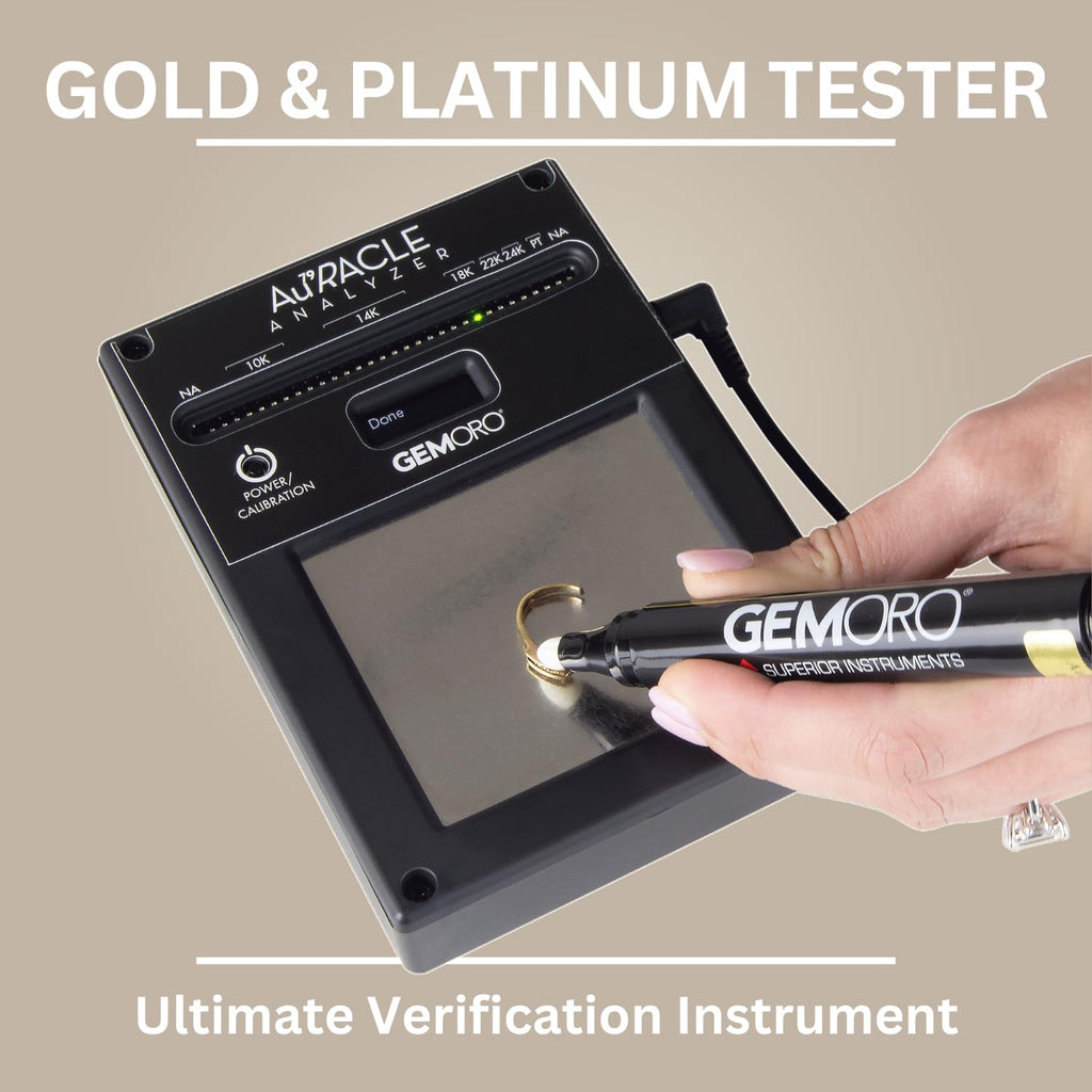 Auracle Analyzer Gold Tester Accurate Compact Portable Electronic High Karat Gold Platinum Jewelry Testing Tool
