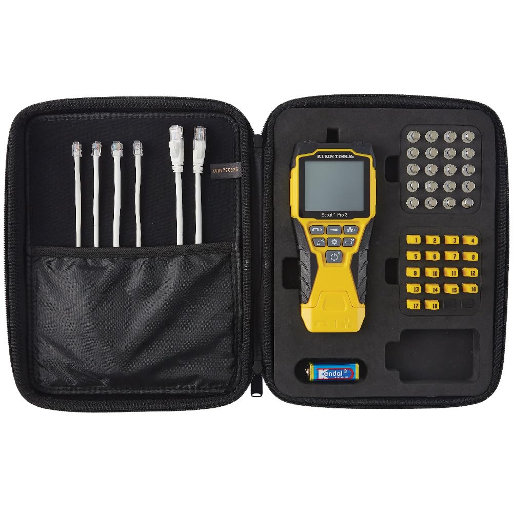 VDV501-852 Scout Pro 3 cable tester with locator remote set for Ethernet coax voice testing